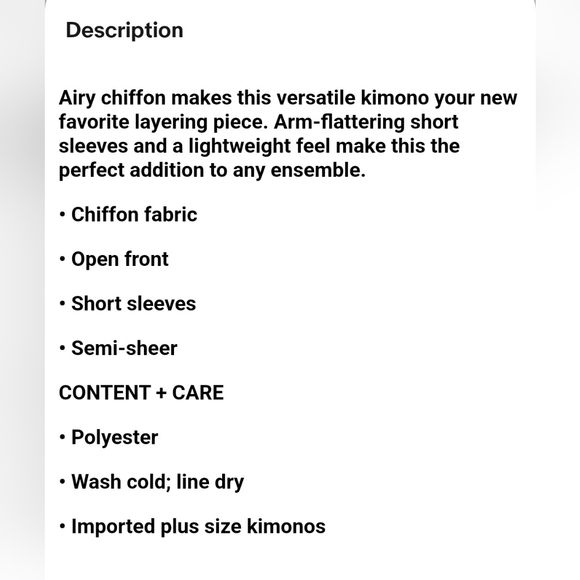 Torrid chiffon floral kimono size 3/4 pink cherry blossom print - Picture 5 of 14